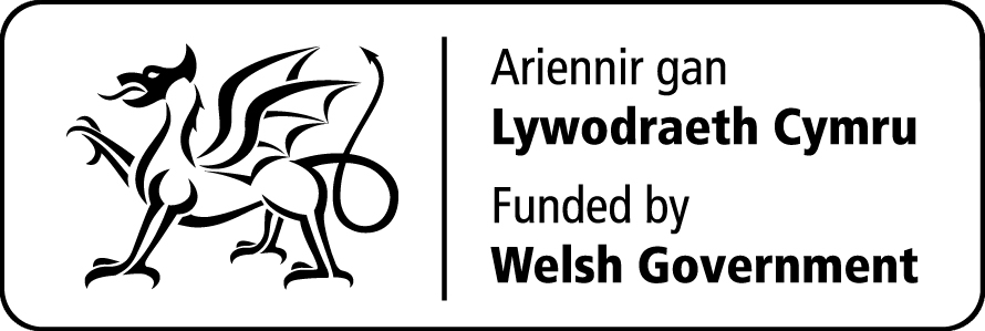 ariennir gan llywodraeth cymru