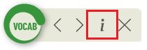 Vocab 2.0 more information button